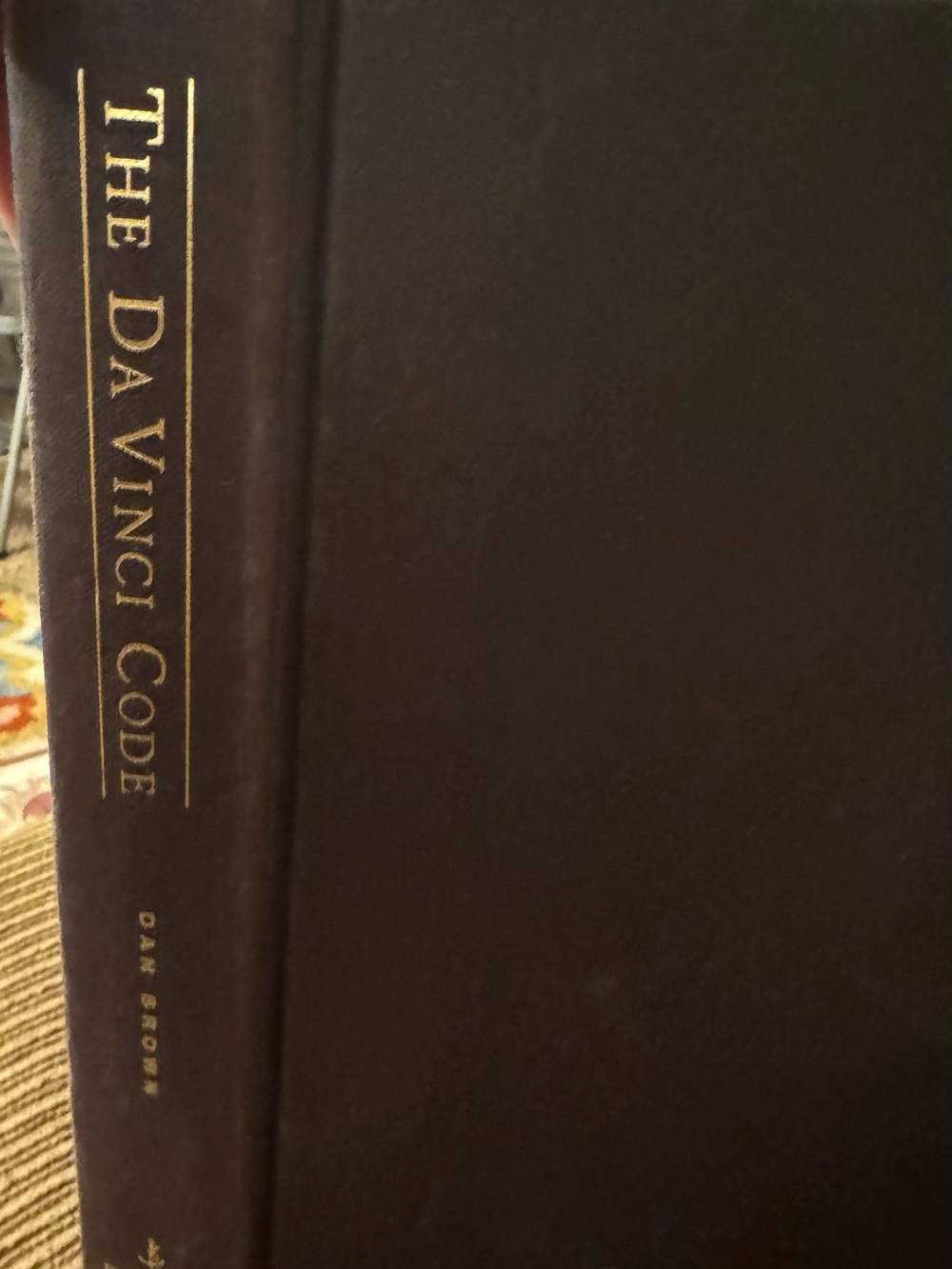 The Da Vinci Code Decorative Hardcover Book - Black with Gold Accents